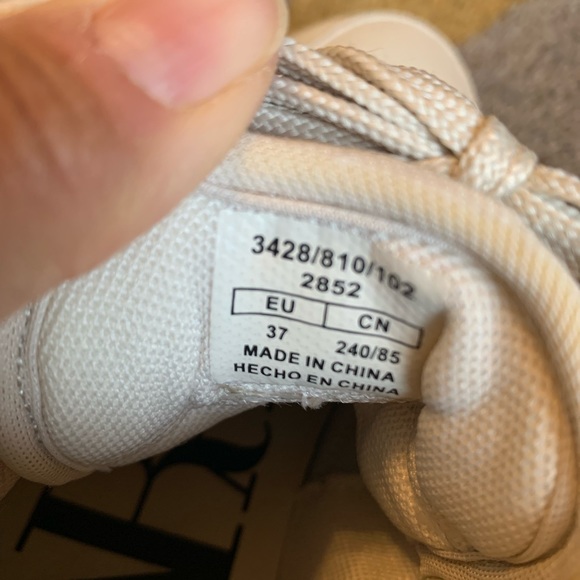 EUC Zara High-top Trainers Beige size EU 37 - Picture 9 of 9